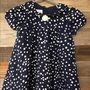 Pippa & Julie Navy Polka Dot Dress, 18 mo